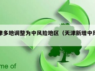 天津多地调整为中风险地区（天津新增中风险）