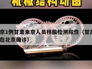 北京1例甘肃来京人员核酸检测阳性（甘肃2人在北京确诊）